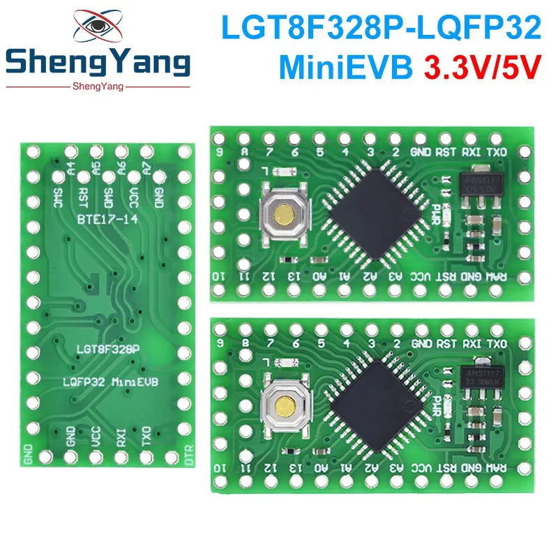 TZT LGT8F328P LQFP32 MiniEVB 3.3V / 5V Replaces Pro Mini ATMEGA328P Fully Compatible For Arduino USE HT42B534-1 Driver