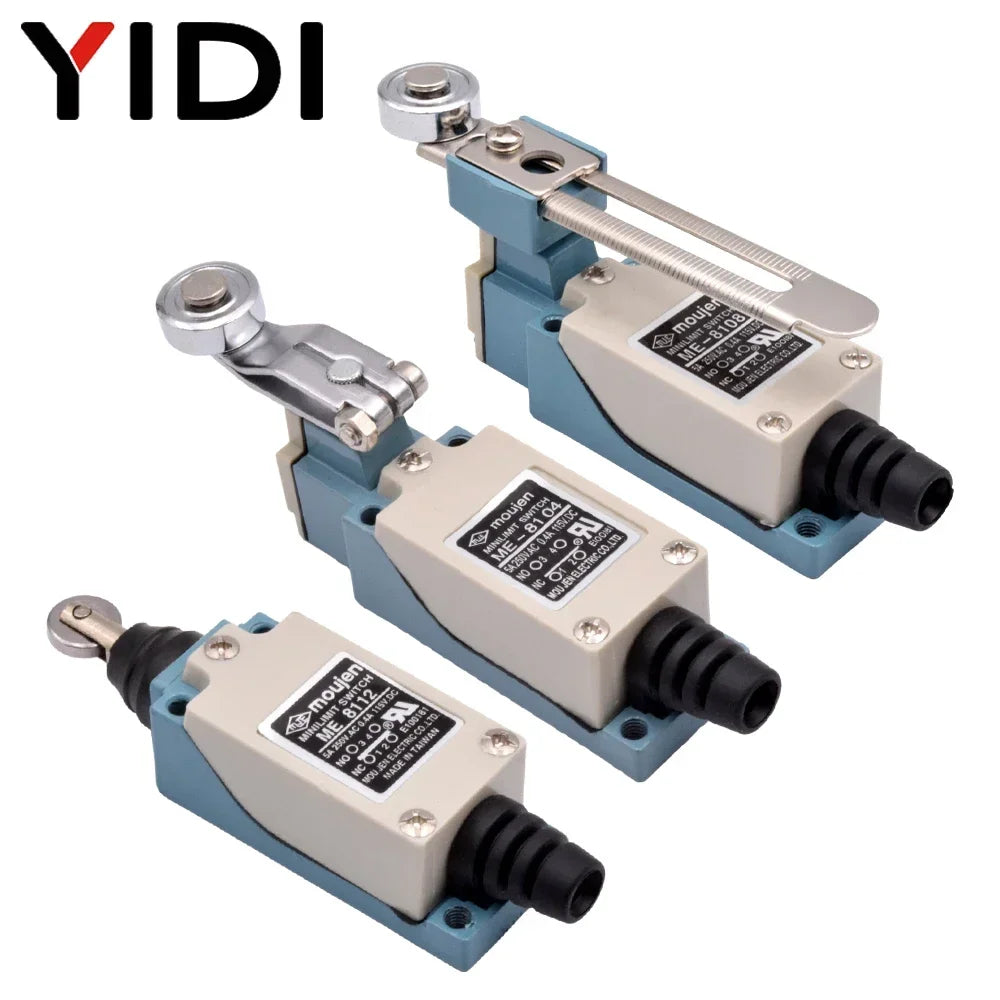 2PCS ME-8104 ME-8112 ME-8108 Waterproof Momentary CNC Limit Switch Electronic Metal 5A/250VAC Roller Rotary Adjustable Lever Arm