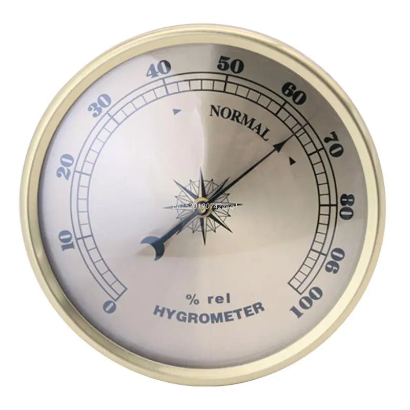 Diameter 90mm Gold Frame Wall Hanging Thermometer Alarm Clock Hygrometer Thermometer Barometer for Laboratories