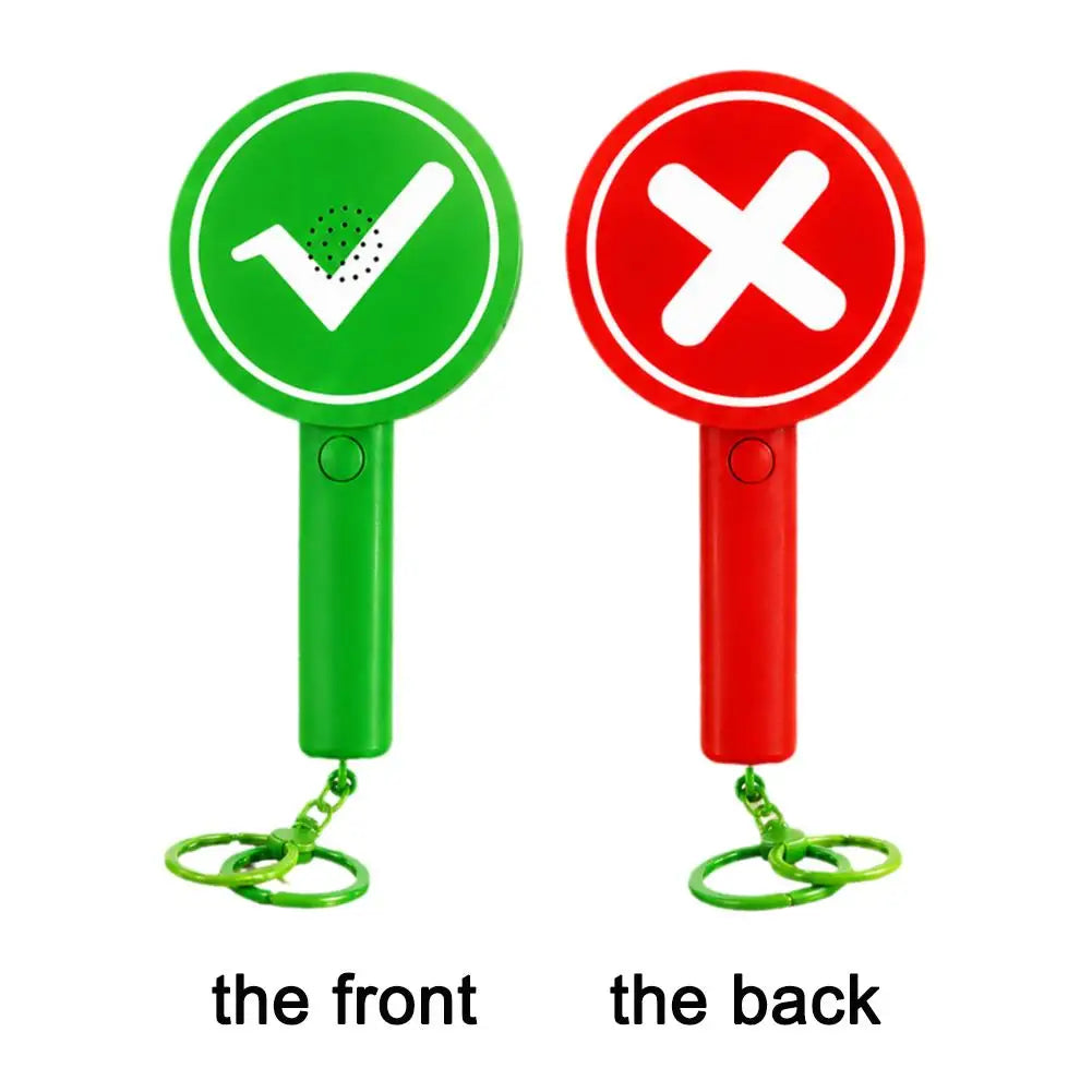 Hand‑Held Yes‑No Signal Paddle With Sound Effect Plastic Electronic Quiz Buzzer Prop For Classroom Trivia Game Interactive Toys