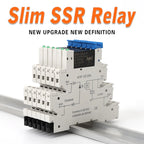 DC Control AC 6A Slim Interface Solid State Relay Module DIN SSR Slim Relay DC Control DC 41F-1Z-C2 SSR Relay DIN Rail