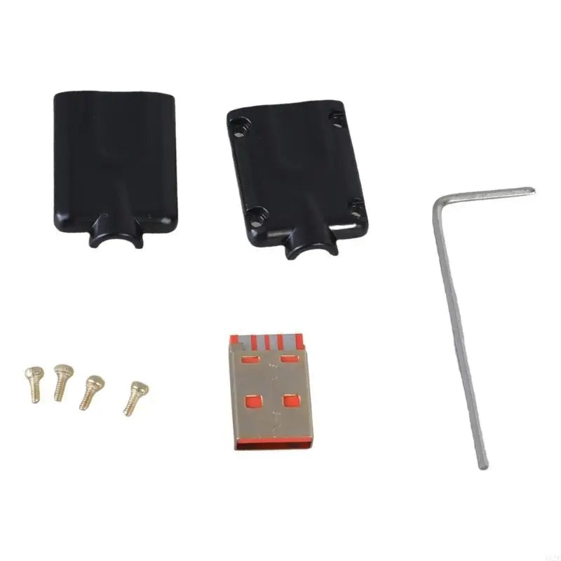 462E USB Male Housing Metal With Gold Plated Screws Suitable For Data Cable Fast Charging 4 Pin Male Connector Plug Socket