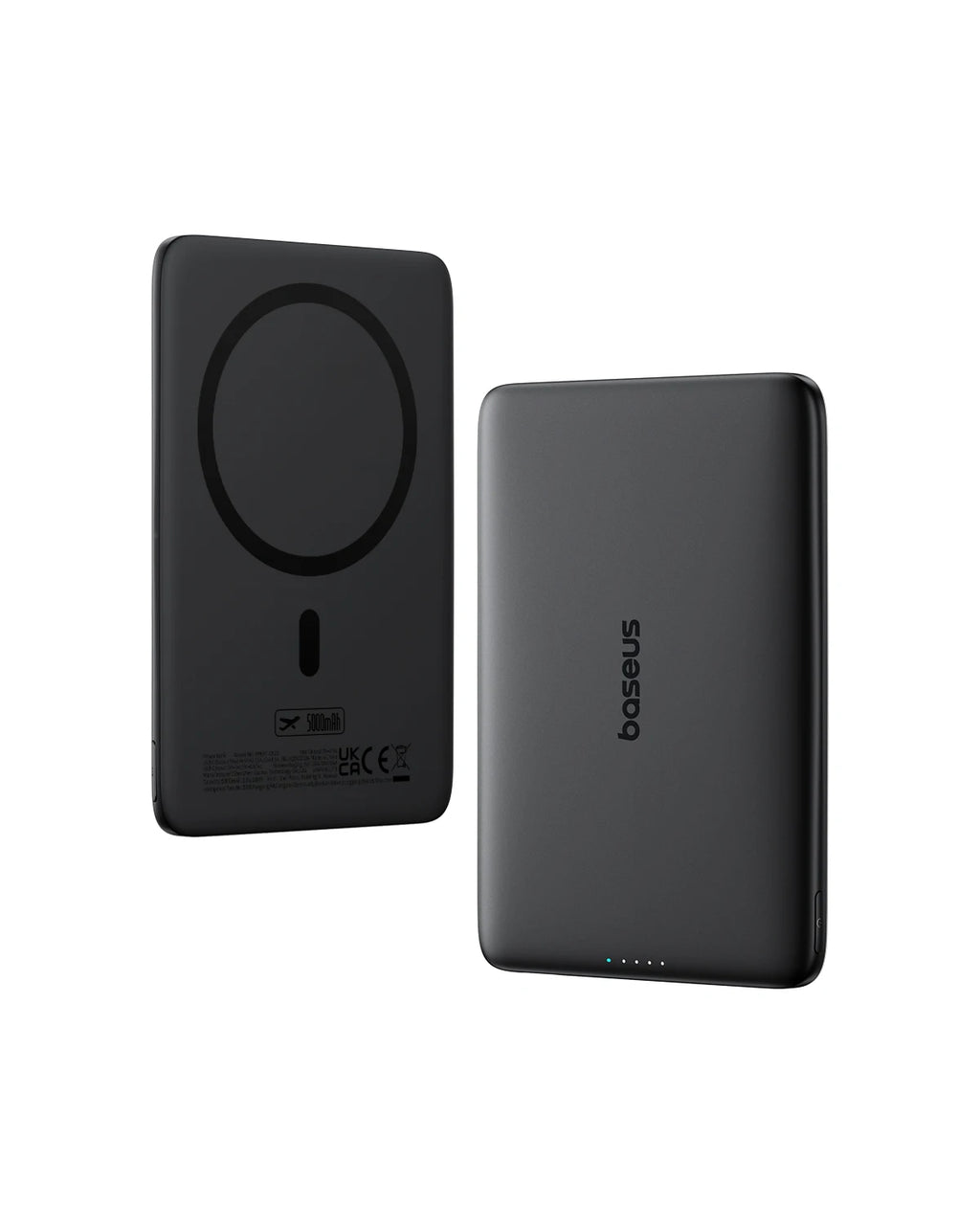Baseus 5000mAh Magnetic Power Bank 15W Wireless 20W Wired Charging Thin Card-Sized Slim Portable Powerbank for iPhone 17 Samsung
