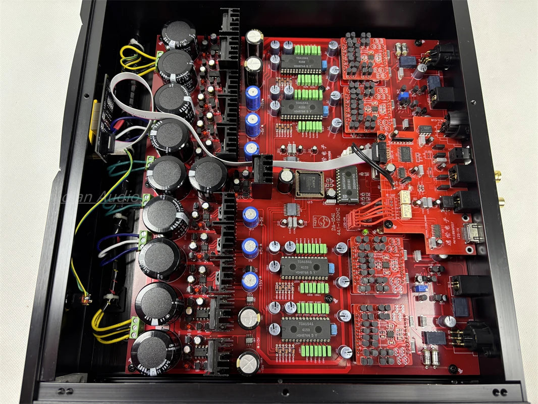 TDA1541 Parallel True Balance Audio Decoder, Fiber Optic AES/EUB.RCA.BNC. External I2S input RCA*2.XLR*2.44.1KHZ-192KHZ/24bit