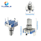 5PCS EC11 Rotary Encoder Code Switch 20 Position With Switch 5Pin Handle Length 12.5mm Half Shaft Type