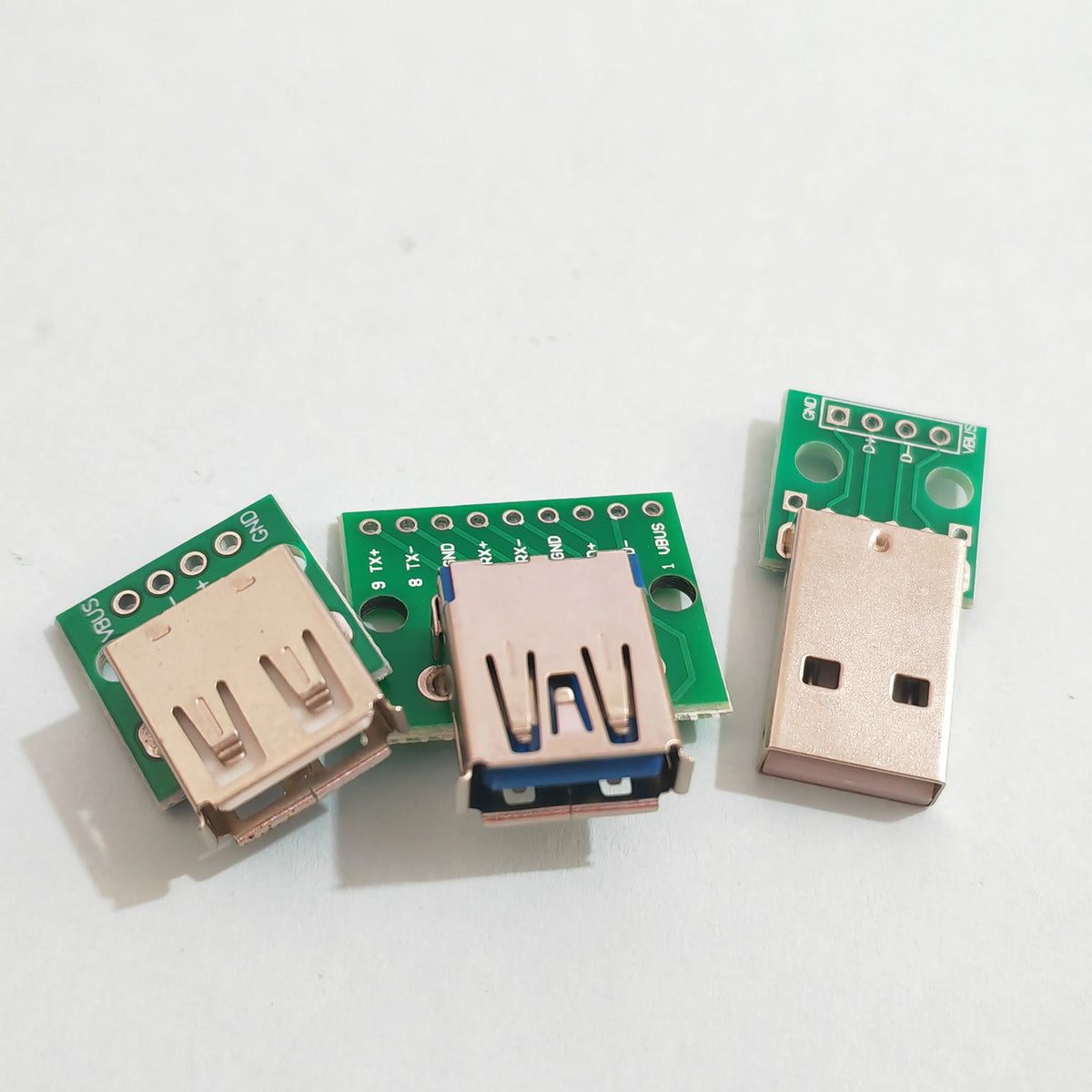 5PCS USB 2.0 3.0 Mini Male Female Adapter PCB Board -6-in-1 Connector Module Kit For Electronic Repair And Prototype Production