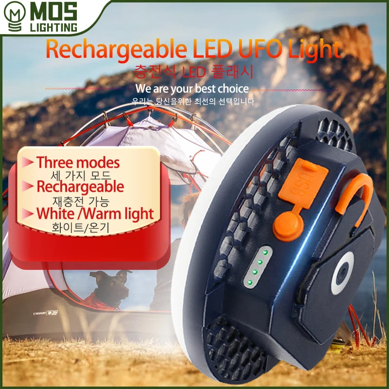 MOSLIGHTING 9900mAh Camping Light Portable Rechargeable Multifunctional LED Flashlight Fishing Emergency Maintenance Tent Lamp