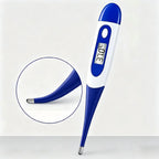 AiQUE Digital Pet Thermometer Fast Read Soft Tip Rectal Oral Temperature Meter for Dogs Cats Pets Memory Recall Veterinary Tool