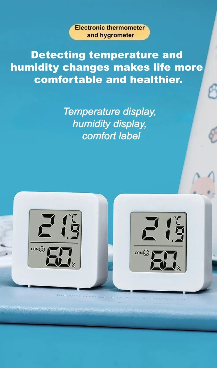 1/2/3/5PCS Mini LCD Digital Thermometer Hygrometer Indoor Room Temperature Humidity Meter Sensor Gauge Weather Station Set