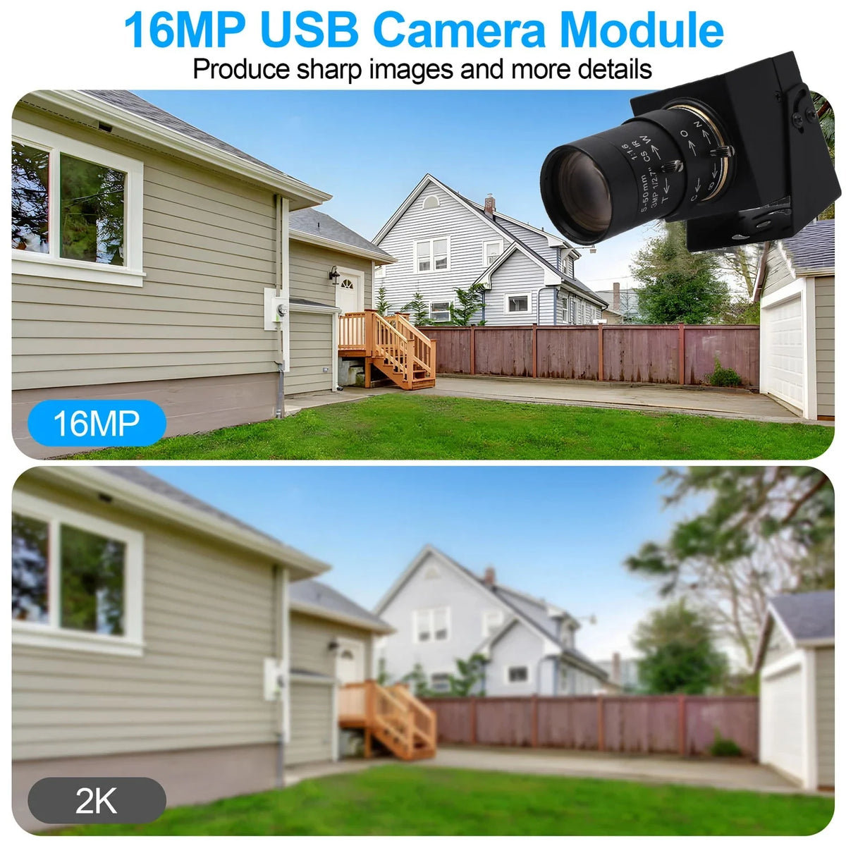 SVPRO Ultra HD 16MP USB Camera 4656x3496 IMX298 USB Webcam Optical CS Zoom Camera for Industrial Inspection Machine Vision