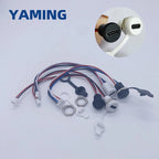 TYPE-C USB Connector 2/4 Pins With 15cm Wire Waterproof Female Seat With PH2.0 Terminal Nut Lock Plate