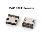 10Pcs USB 3.1 Type C 6/16/24 Pin Connector Male Female Charging Port PCB Mount Solder Socket