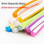 6mm 8mm 12mm Separate Flexible Silicone Neon Strip or 120Leds SMD2835 Led Strip For LED Neon Sign Waterproof IP67