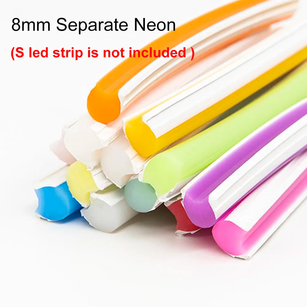 6mm 8mm 12mm Separate Flexible Silicone Neon Strip or 120Leds SMD2835 Led Strip For LED Neon Sign Waterproof IP67