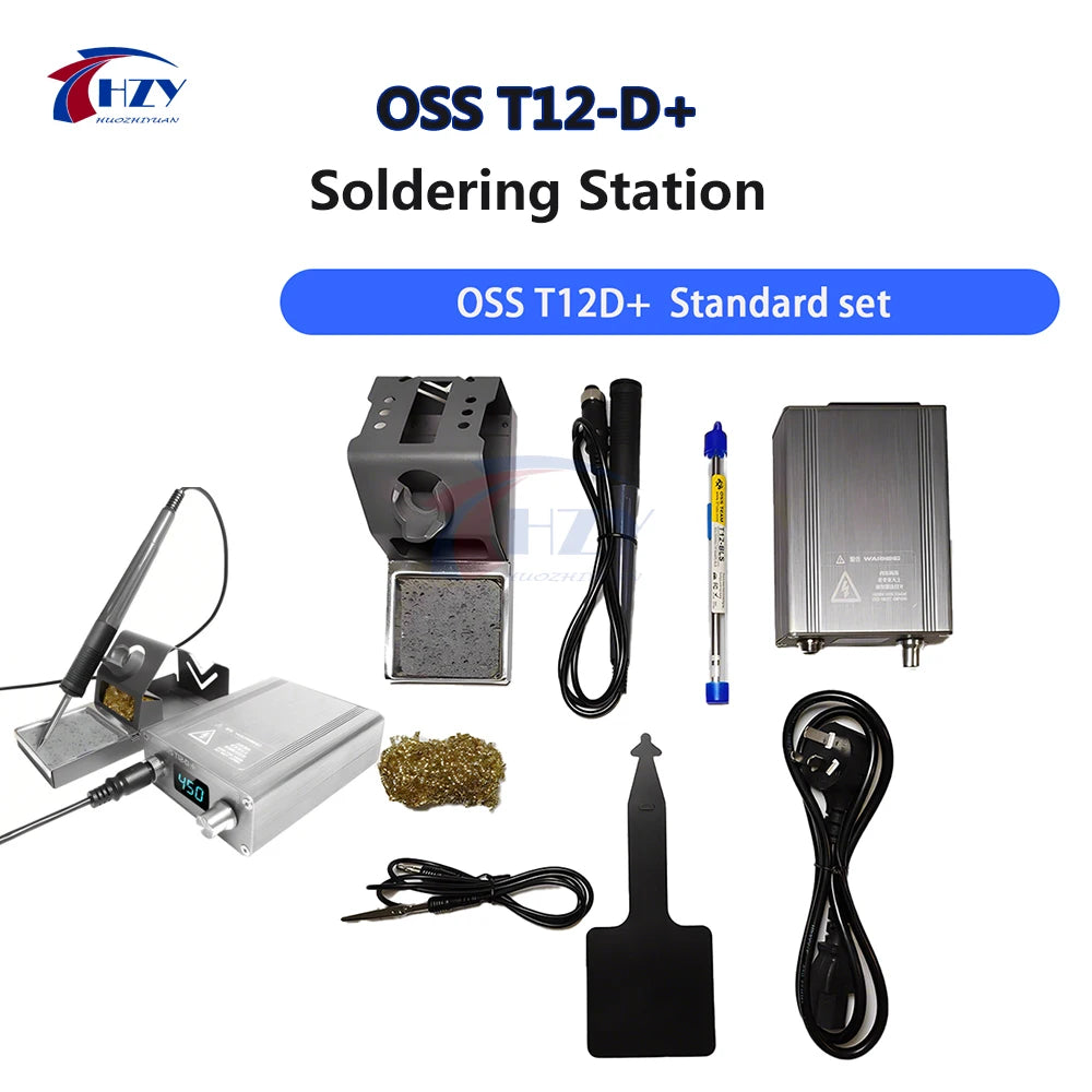 OSS T12-D PLUS Soldering Station Temperature Control Fast Heat For Motherboard Repair With T12 Tips Soldering Iron Welding Tool