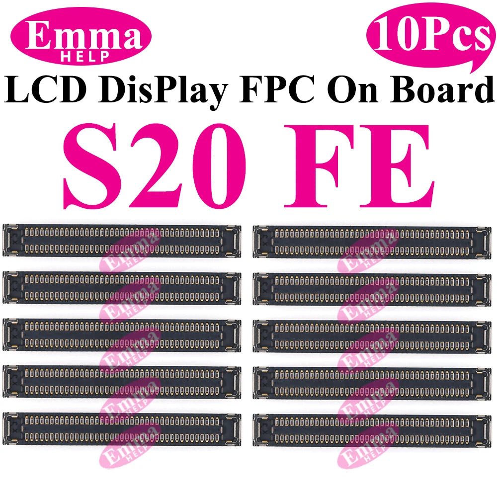 10Pcs Display Connector On Board for Samsung S24 Plus S23 Ultra S22 S21 S20 FE Note 20 S10 LiteLCD Screen FPC On Mainboard Plug