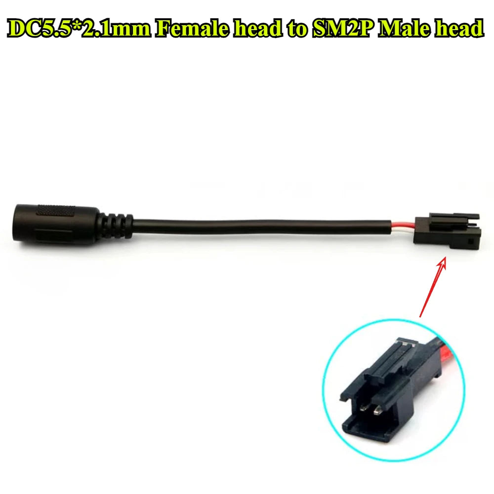 3/5Pcs JST SM XT60 XT30 T Plug Male/Feamle to DC5.5*2.1mm Female Connector Battery Charging Adapter Cable for DC Power Charger