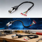 RJ45 to RS485/232 Terminal Block Cable 8P8C Single Switch Network Port Debugging Line PLC Serial Port Shielding Connection Wire