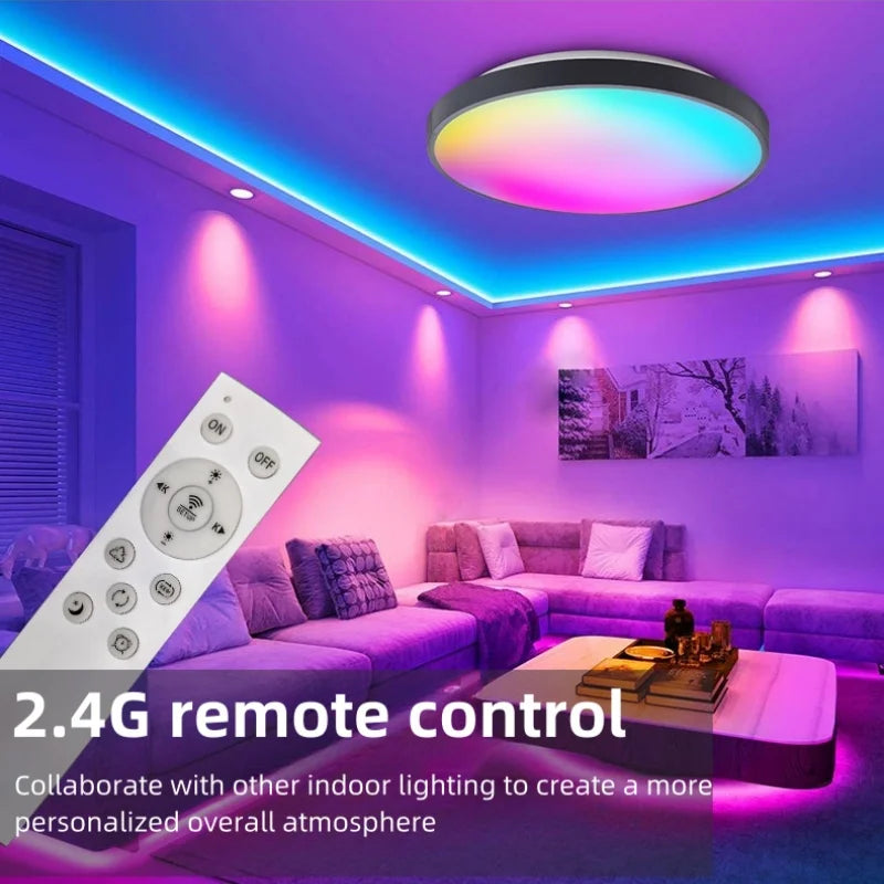 38cm RGB Smart LED Ceiling Light Dimmable Tuya APP Remote Alexa Google Voice Control Living Room Bedroom Home Decor Ceiling Lamp
