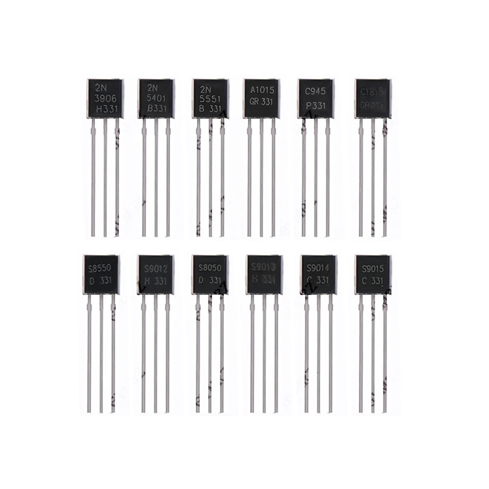 480PCS 24Values TO-92 Transistor Assortment Kit (2N2222/S8050/BC337 etc.) in Box for Arduino DIY Electronic Project 2N2222