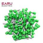 1000pcs/Pack E0508 E7508 E1008 E1508 E2508 Insulated Ferrules Terminal Block Cord End Wire Connector Electrical Crimp Terminator