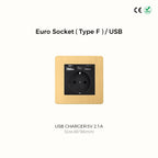 Avoir Gold Rocker Toggle Switch Brass Lever Switch Home Accessories Cat6 Type C EU Sockets And Switches 220V Push Button 86 Type
