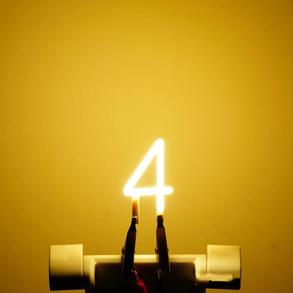 26 Letters A-Z  0-9 Numbers DIY COB Led Filament Symbols for Custom Signs 3V Decoration Retro Edison Bulb Lamp Parts LED Decor