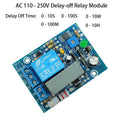 AC 110V 220V 240V Time Delay Relay Module Adjustatle 10S 100S 10M 100M 10H Delay Timer Close Switch, NC NO Relay Switch Module