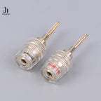 2/4Pcs 4MM Banana Female To 2MM Pin Connector HIFI Cable Adapter Plug Braided Copper Wire Socket