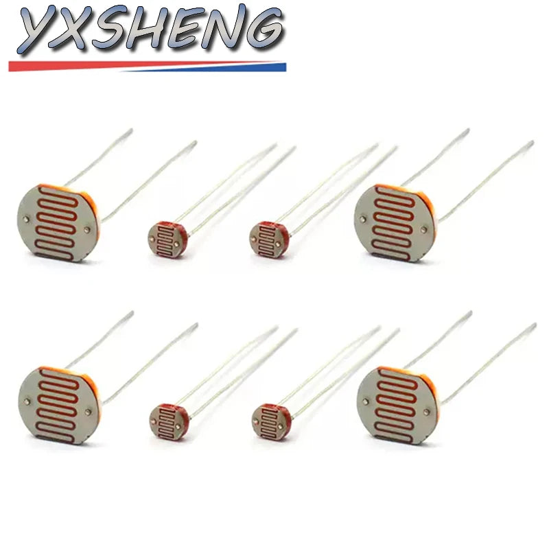 5PCS Photoresistor GL5506/5516/5528/5537/5539/5547/5549 LDR Light Detection Switch Sensor DIY