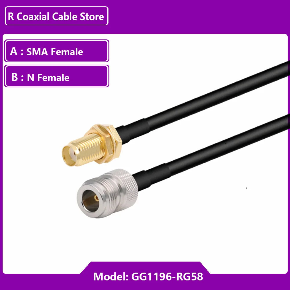 N Type To SMA RP SMA Male Female Connector Crimp for RG58 Cable Extension Jumper Pigtail L16 N To SMA Fast Delivery Brass RF