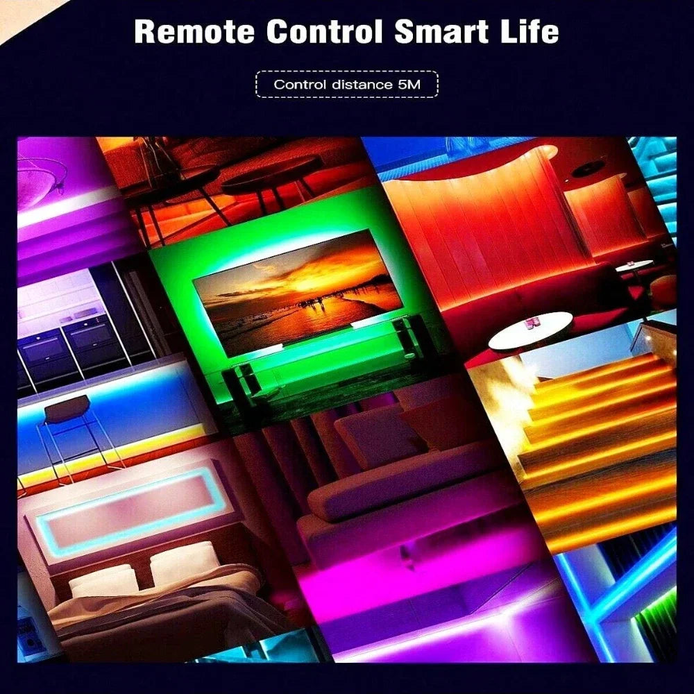 RGB LED Strip Lights TV Backlight APP Music Sync USB 5V Led Light Luces Led Diode Flexible Ribbon Tape For Room Party Decoration