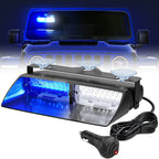 Nilight Bright LED Strobe Lights , Car Windshield Warning Flash Light with Suction Cups, Hazard Safety Lamp for Truck