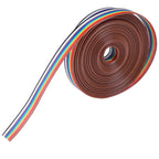 5m Rainbow Ribbon Cable 10 Way Flat Color Wire Flexible Electrical Connection Cable