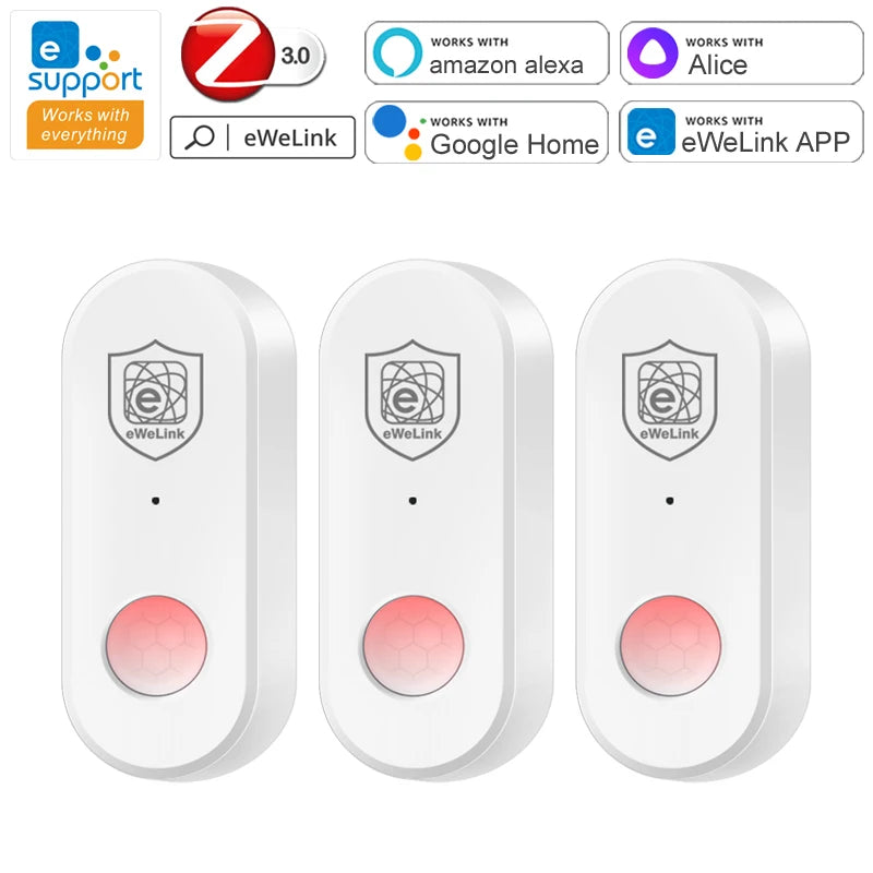 EWeLink Zigbee PIR Infrared Detector Human Motion Sensor Smart Home Security Anti-theft Work With Gateway Alexa Alice Zigbee 3.0