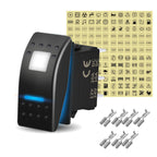 12V 20A White Lens Led Rocker Switch SPST / DPDT / Latching ON-OFF / Momentary (ON)-OFF-(ON) For Carling Switch Replace