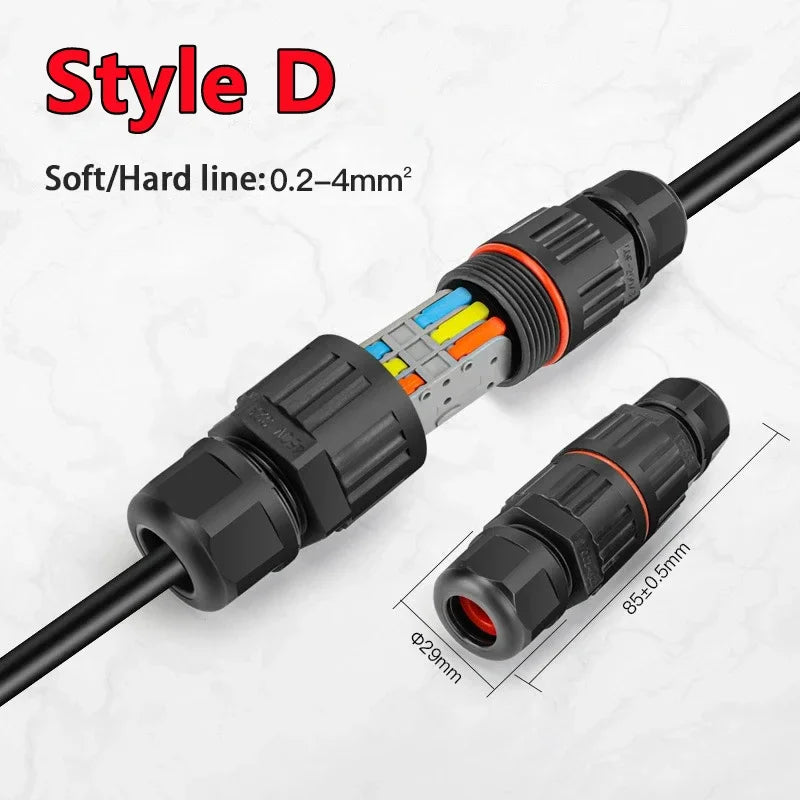 IP68 Waterproof Joint Wire Quick Connection Connector 2/3 Pin Solder Less LED Lamp Wiring Outdoor Rainproof Terminal New