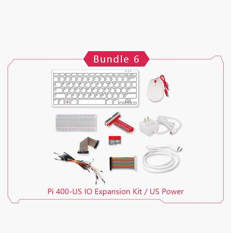 Raspberry Pi 400 Personal Computer or Kit,Quad-core 64-bit Processor 4GB of RAM ,WiFi Dual-display Output For 4K