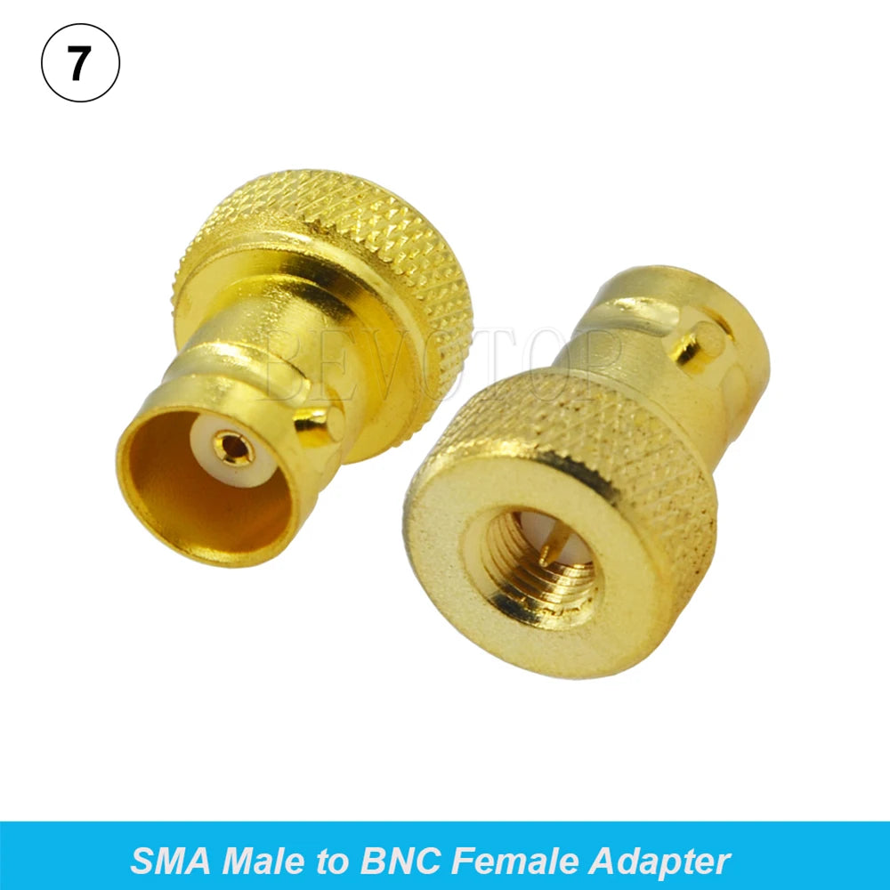2PCS/Lot SMA Male/Female to BNC M/F Radio Antenna Adapter 50 Ohm RF Coax Converter M/F Radio Antenna Connectors Kit Coaxial