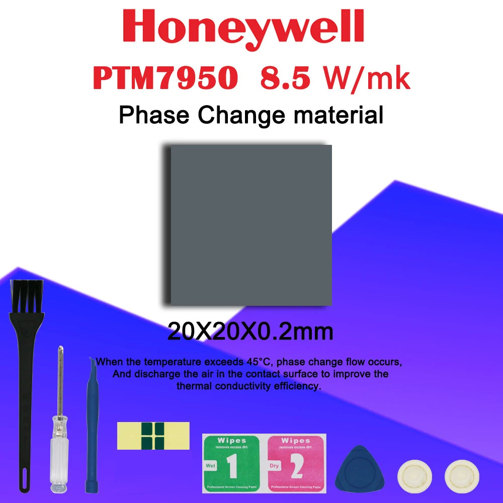 Honeywell PTM7950 Phase Change Pad 8.5W/mk Thermal Grease Material Laptop/CPU/GPU Heatsink Cooling Thermal Conductive Paste Pad
