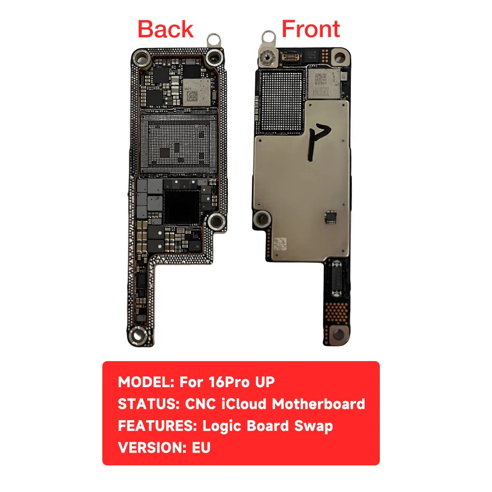 CNC Cut Motherboard for iPhone 16 16Plus 16Pro Max Upper Lower Board No NAND Logic Board Swap US EU Version Repair Parts