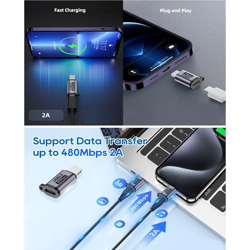 Type C Adapter USB C To Micro To Mini USB Female Converters For iPhone 14 13 Xiaomi Samsung For Lightning Male Charger Adapter