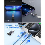 Type C Adapter USB C To Micro To Mini USB Female Converters For iPhone 14 13 Xiaomi Samsung For Lightning Male Charger Adapter