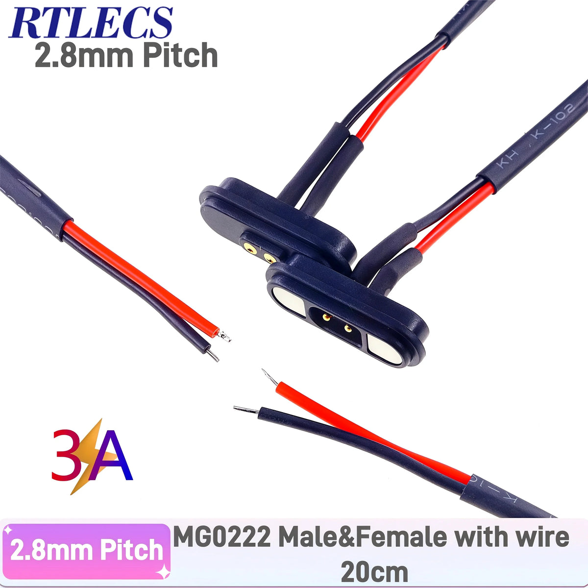 RTLECS Magnetic Connector RC Car Drone JST JR 24V 3A DC Power Battery Charger SM Led Strip Blind Connect USB Cable 2/3/4 Pin