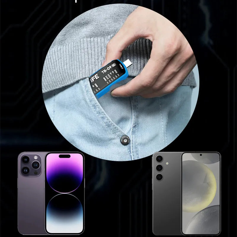RELIFE TB-09 SE Charging Port Tester for Mobile Phone IP Android Repair Dual Plug Lightning Type C Interface Fast Fault Detector