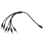 12V DC Power Supply 1 Female to 2 3 4 5 8 Male way Splitter Plug extension Cable cord connector 5.5*2.1mm for Led strip light