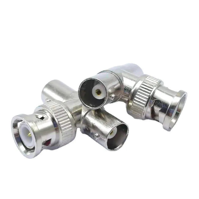 2/5/10pcs BNC T-type Connector Adapter Splitter Coupler 1 BNC Male To 2 BNC Female Video CCTV Jack Plug Transmission Cables C5