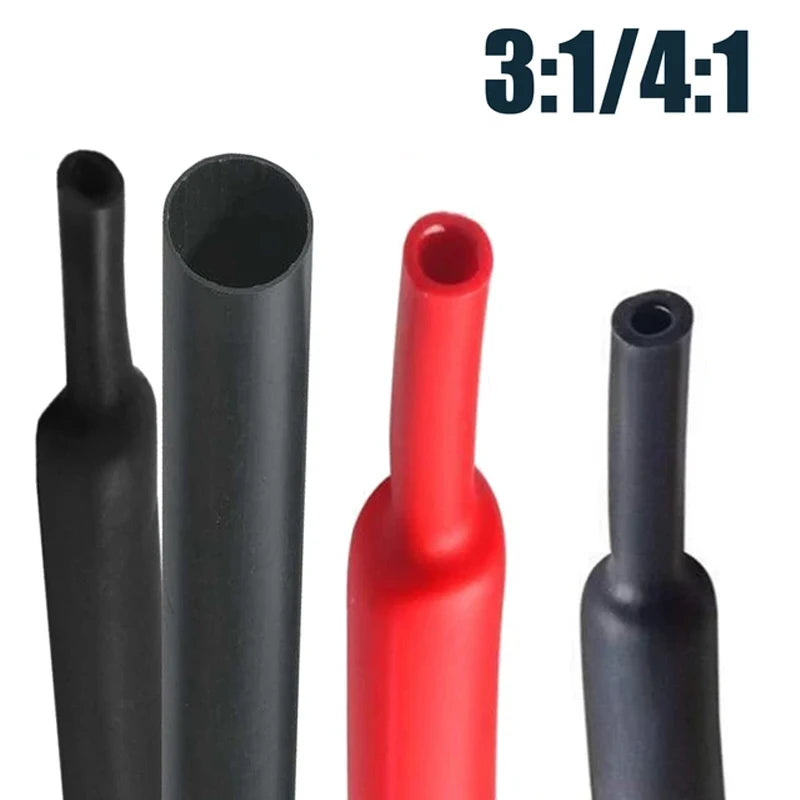 1~10m Dual Wall Heat Shrink Tube Diameter1.6 - 52mm Adhesive Lined Polyolefin ﻿Wrap 3:1/4:1 Ratio With Glue Cable Protect Sleeve