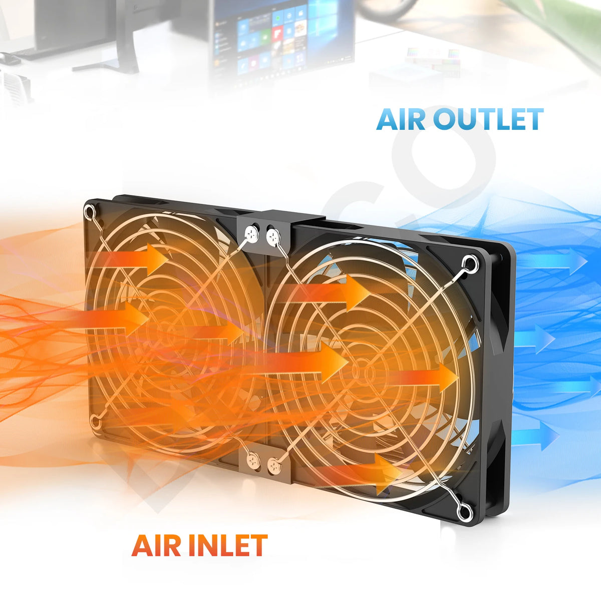 12cm High Speed Large Air Volume 100V 220V Btc Mining Machine Workstation Cabinet 120MM Violent Server Cooling System Fan Kit