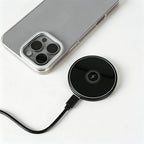 15W Wireless Charger Pad, Mirror‑Surface Design, Fast Induction Charging.Compatible with iPhone, Samsung and Apple Earphones.
